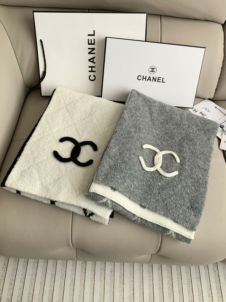 Premium 24b knitted scarf cashmere