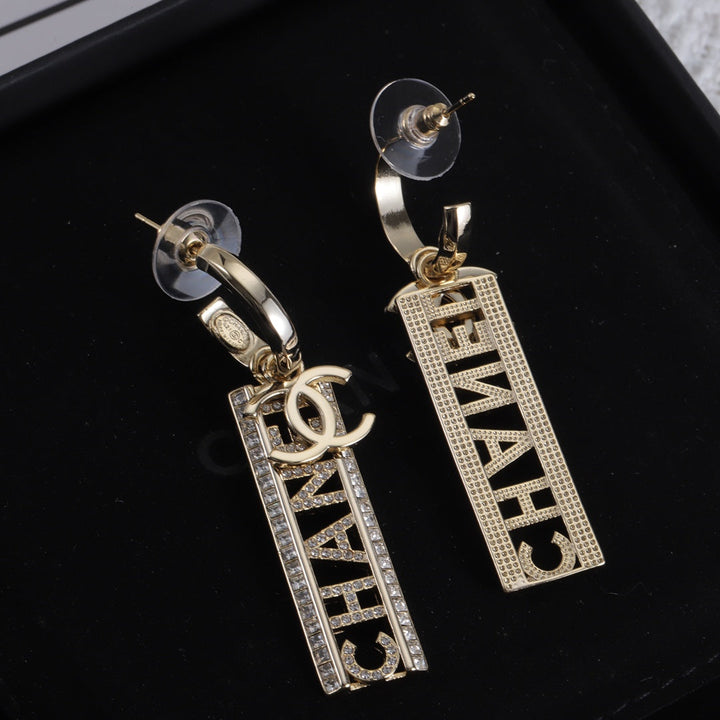 fashion CD letter hollow earrings