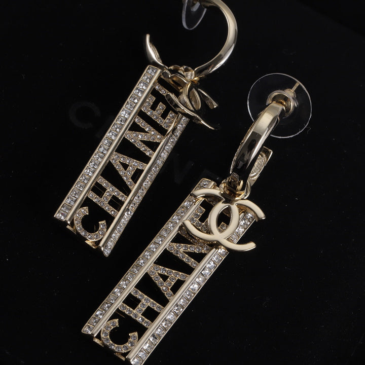 fashion CD letter hollow earrings