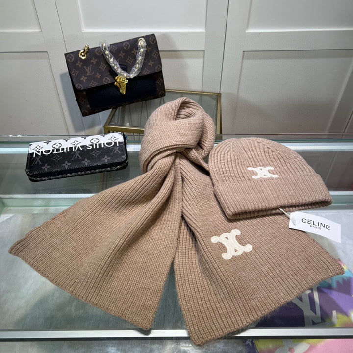 New Classic Set Hat [Wool Set Hat ➕ Scarf ➕ Gloves Set]