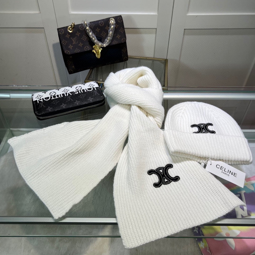 New Classic Set Hat [Wool Set Hat ➕ Scarf ➕ Gloves Set]