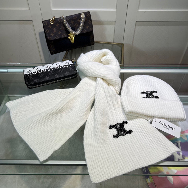 New Classic Set Hat [Wool Set Hat ➕ Scarf ➕ Gloves Set]