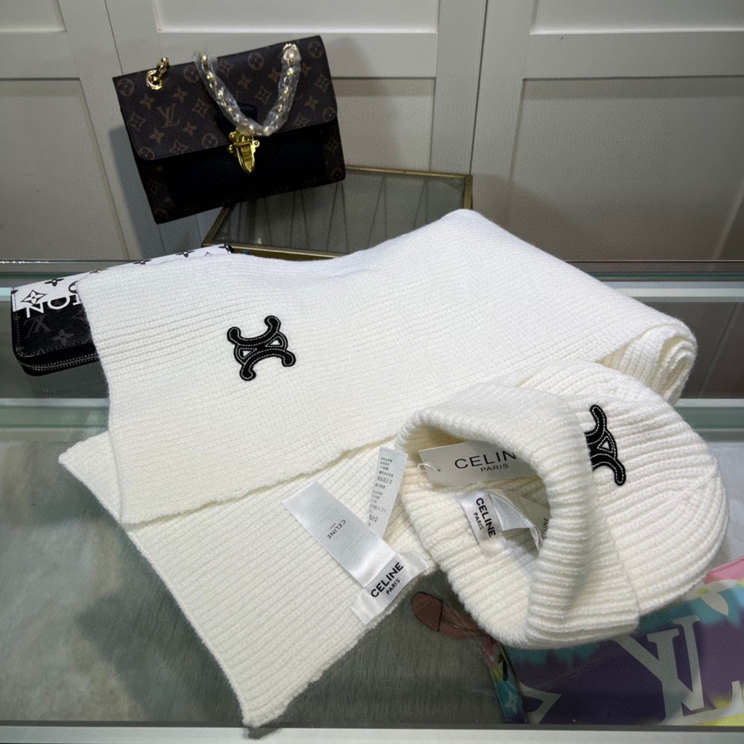 New Classic Set Hat [Wool Set Hat ➕ Scarf ➕ Gloves Set]