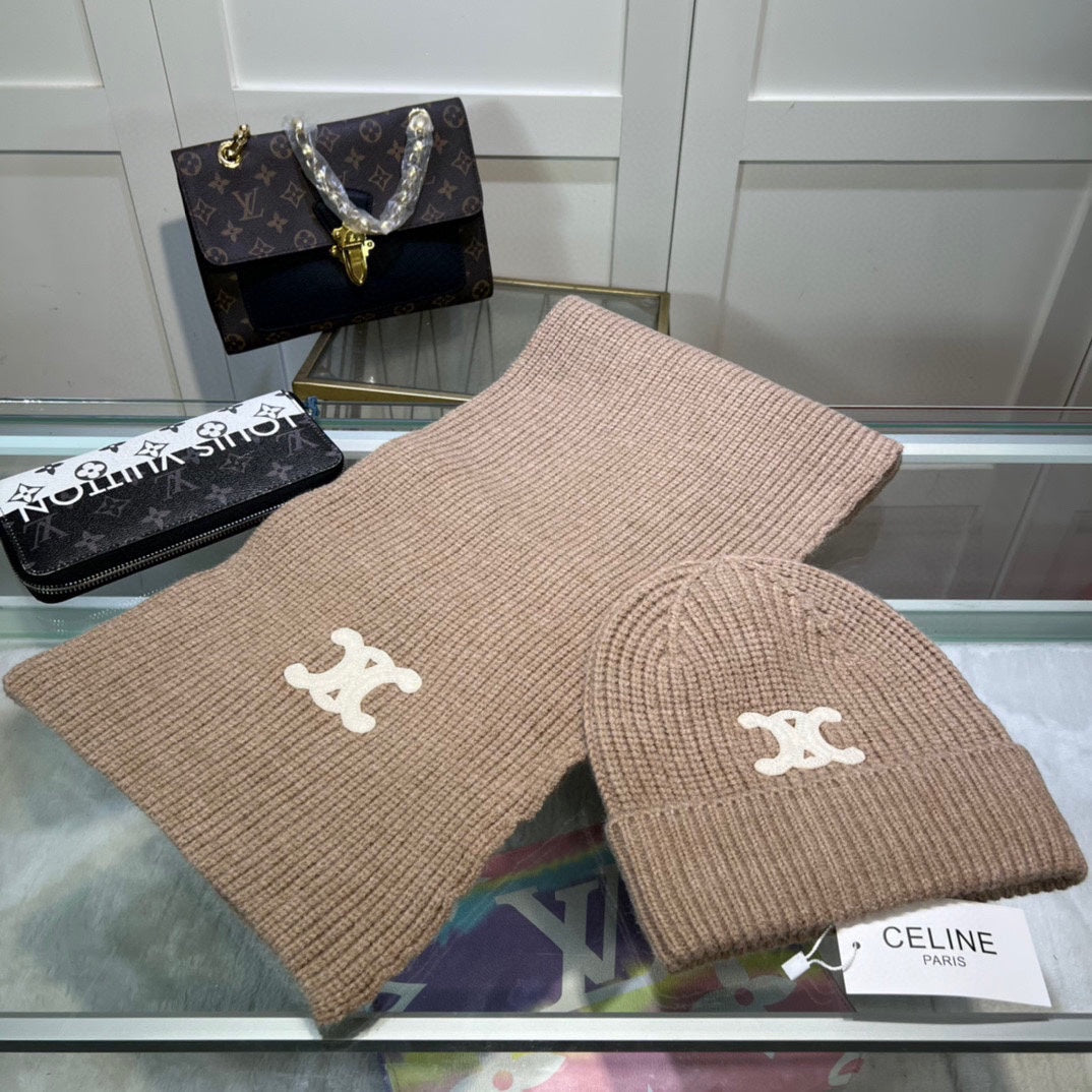 New Classic Set Hat [Wool Set Hat ➕ Scarf ➕ Gloves Set]
