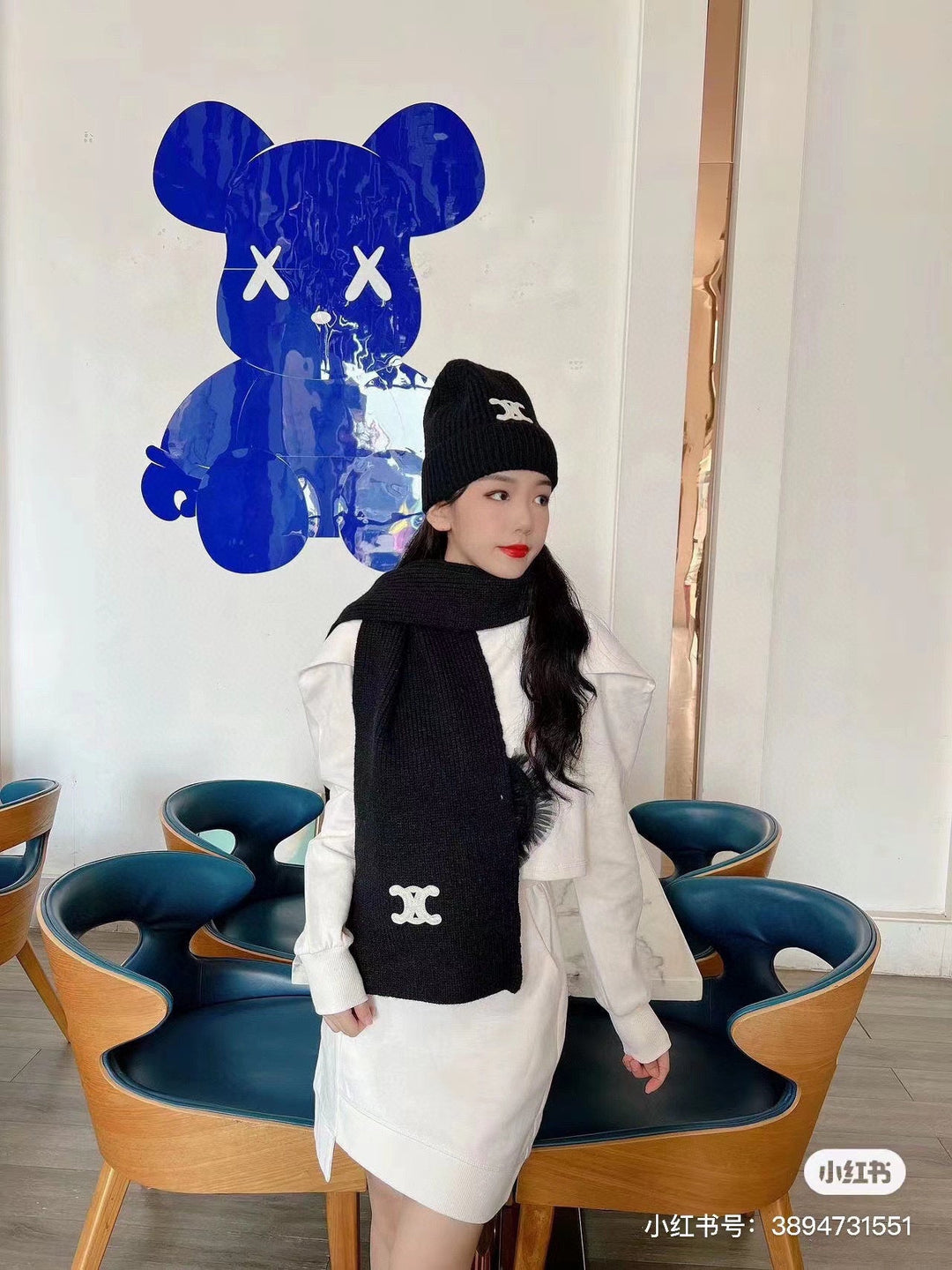 New Classic Set Hat [Wool Set Hat ➕ Scarf ➕ Gloves Set]