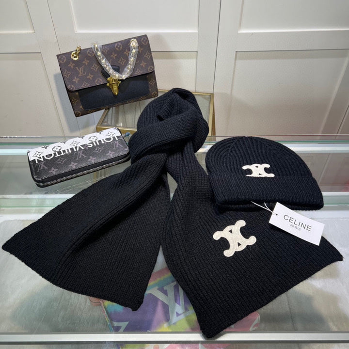 New Classic Set Hat [Wool Set Hat ➕ Scarf ➕ Gloves Set]