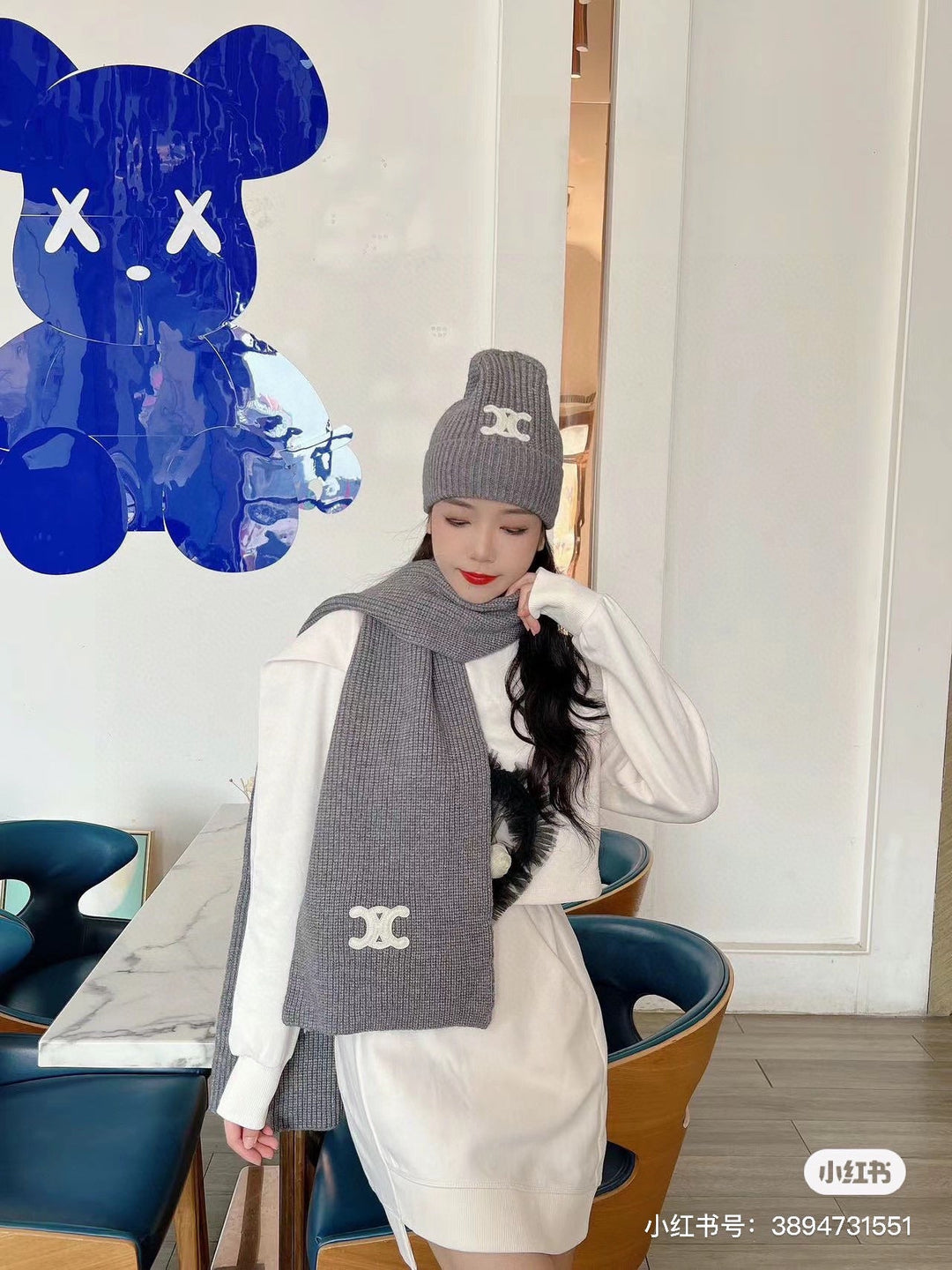 New Classic Set Hat [Wool Set Hat ➕ Scarf ➕ Gloves Set]