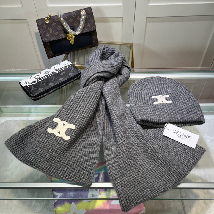 New Classic Set Hat [Wool Set Hat ➕ Scarf ➕ Gloves Set]