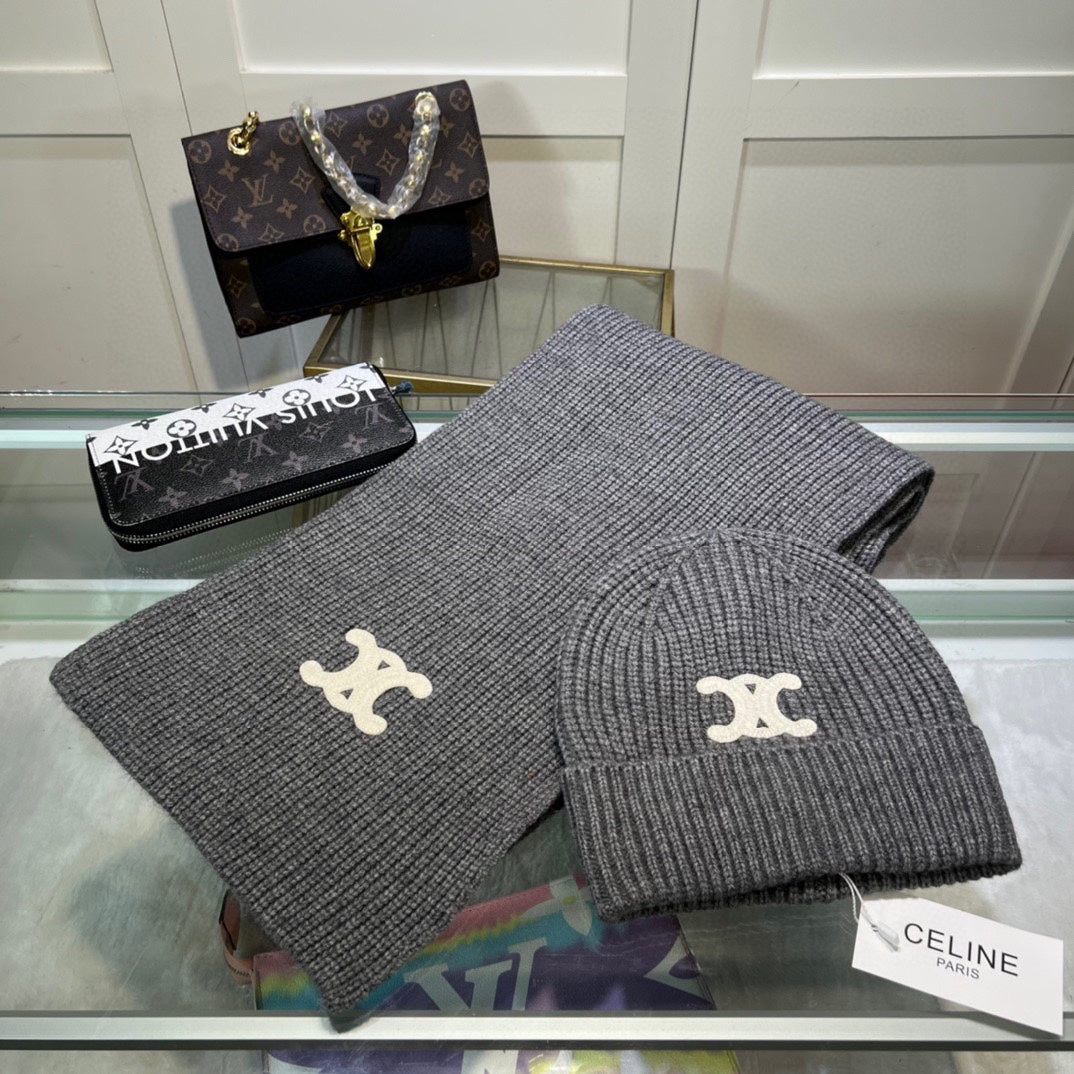 New Classic Set Hat [Wool Set Hat ➕ Scarf ➕ Gloves Set]