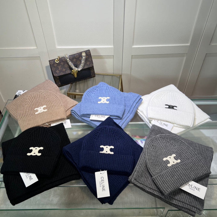 New Classic Set Hat [Wool Set Hat ➕ Scarf ➕ Gloves Set]