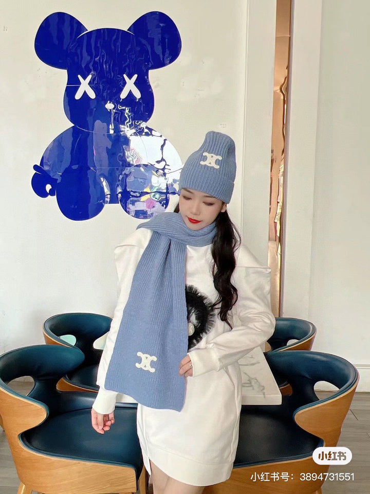 New Classic Set Hat [Wool Set Hat ➕ Scarf ➕ Gloves Set]