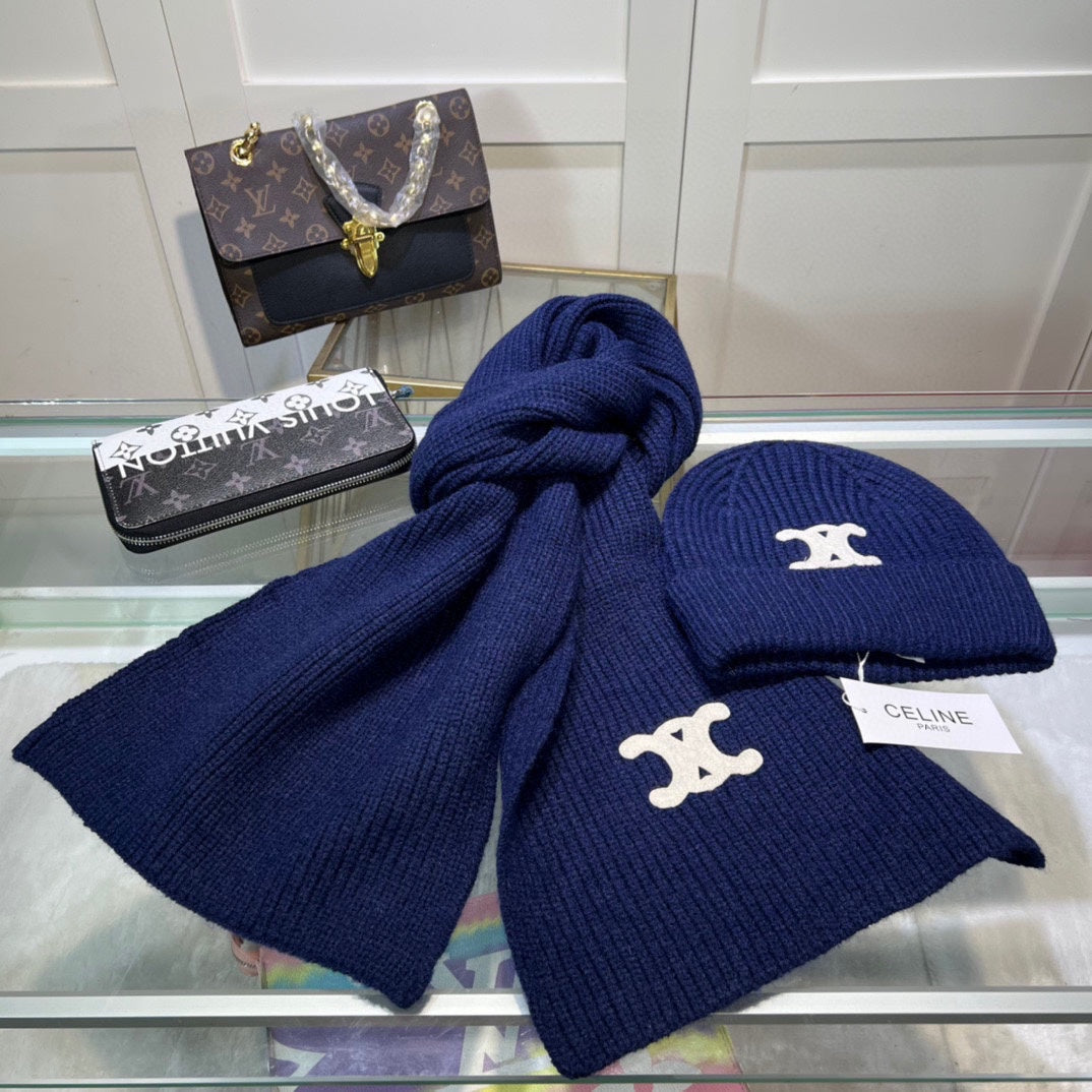 New Classic Set Hat [Wool Set Hat ➕ Scarf ➕ Gloves Set]