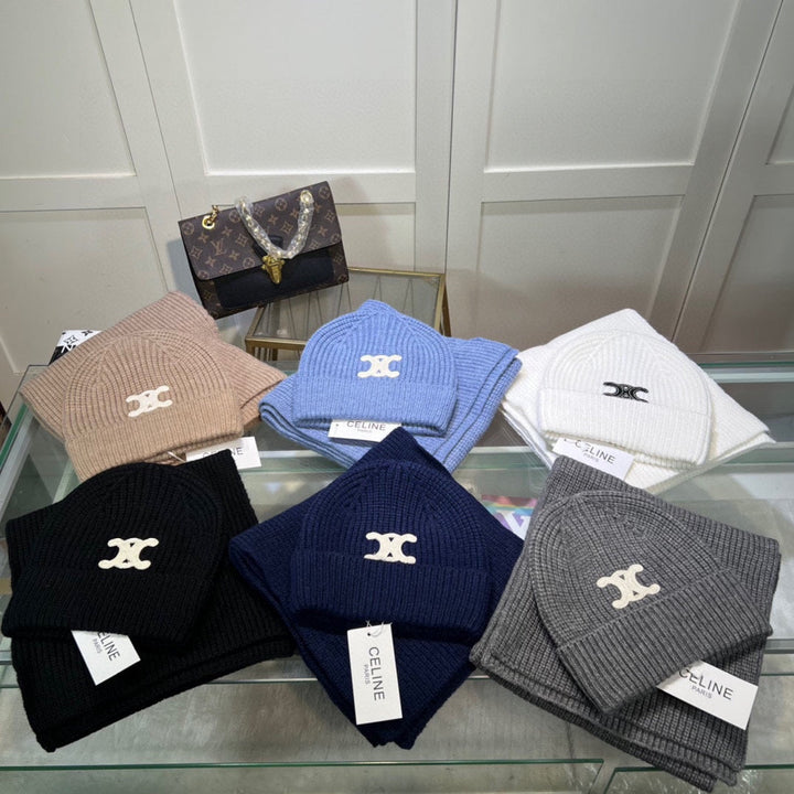 New Classic Set Hat [Wool Set Hat ➕ Scarf ➕ Gloves Set]