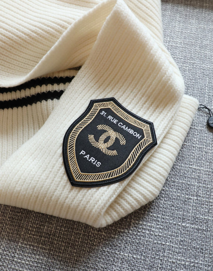 Fashion CC Stamp Knitted Scarf