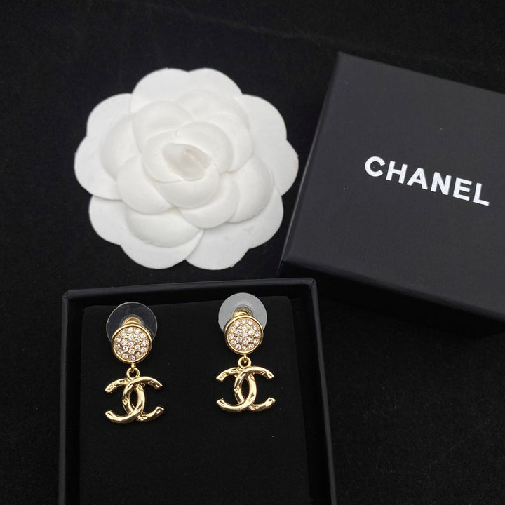 fashion CC full diamond earrings