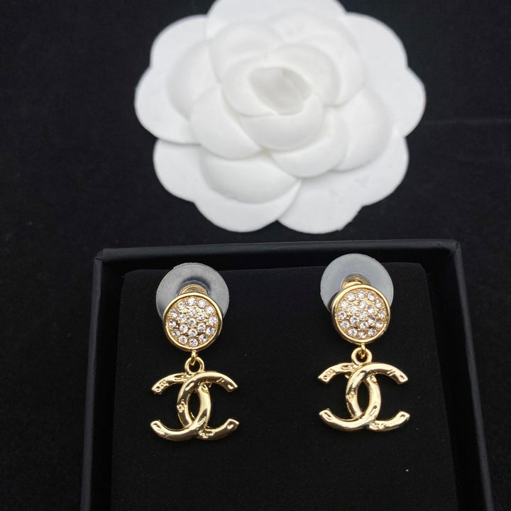 fashion CC full diamond earrings