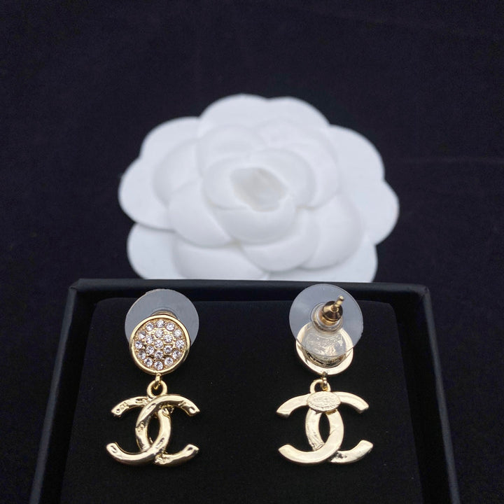 fashion CC full diamond earrings