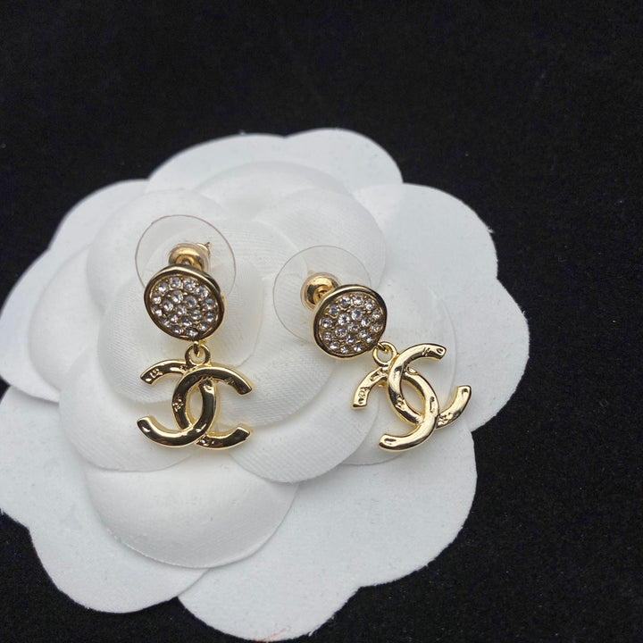 fashion CC full diamond earrings