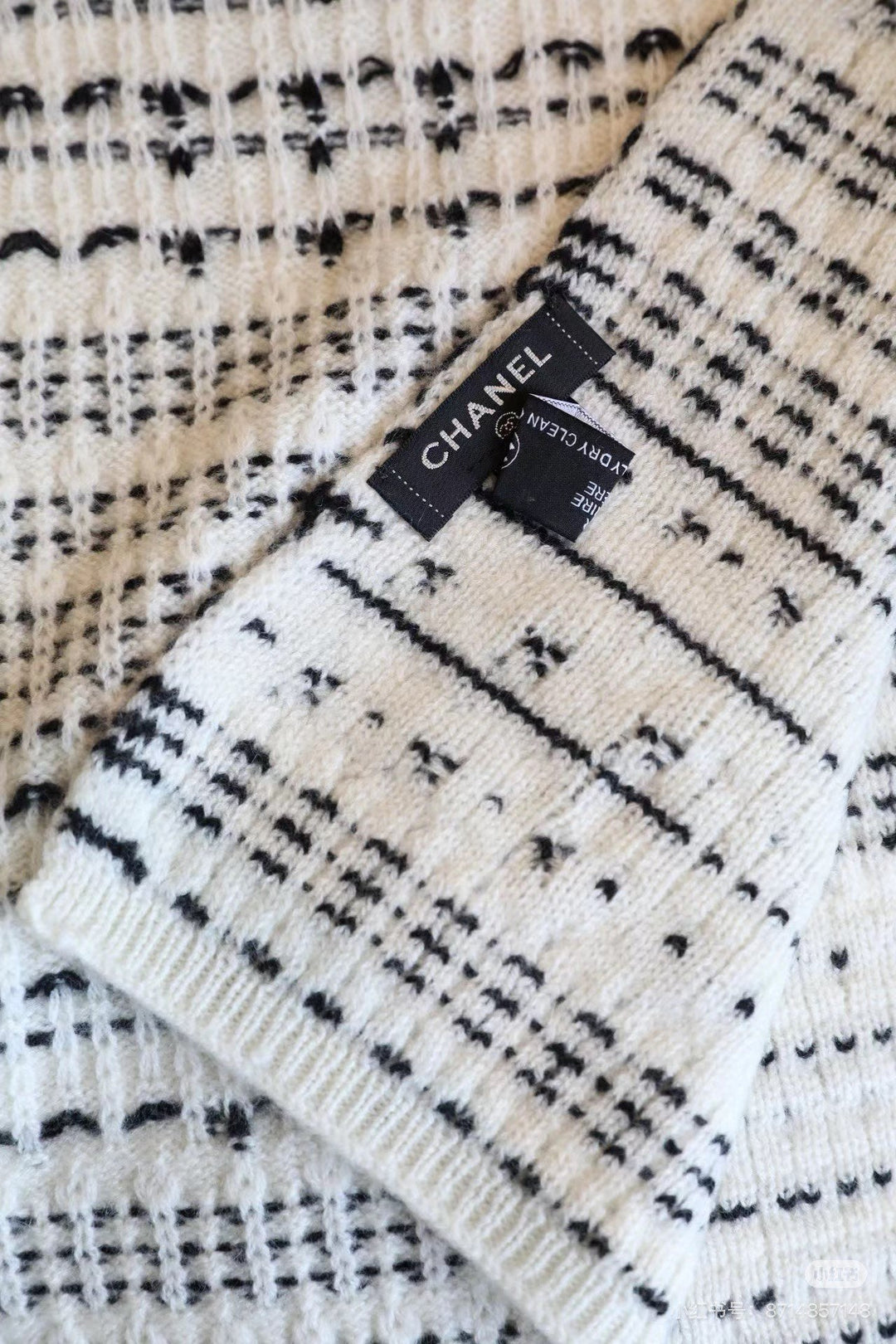 luxury CC double-sided jacquard knitted scarf