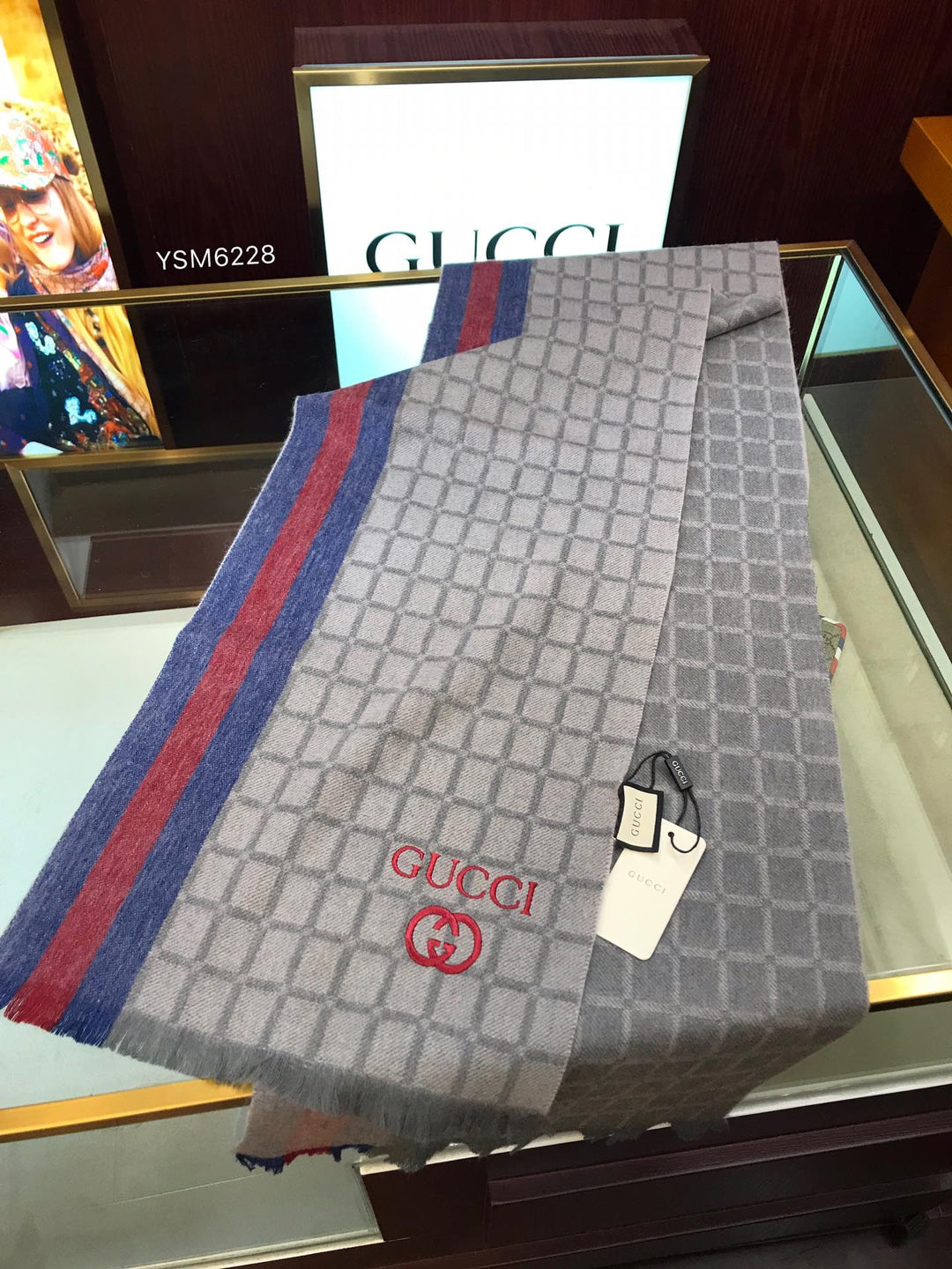 fashion GG small square fall and winter scarf