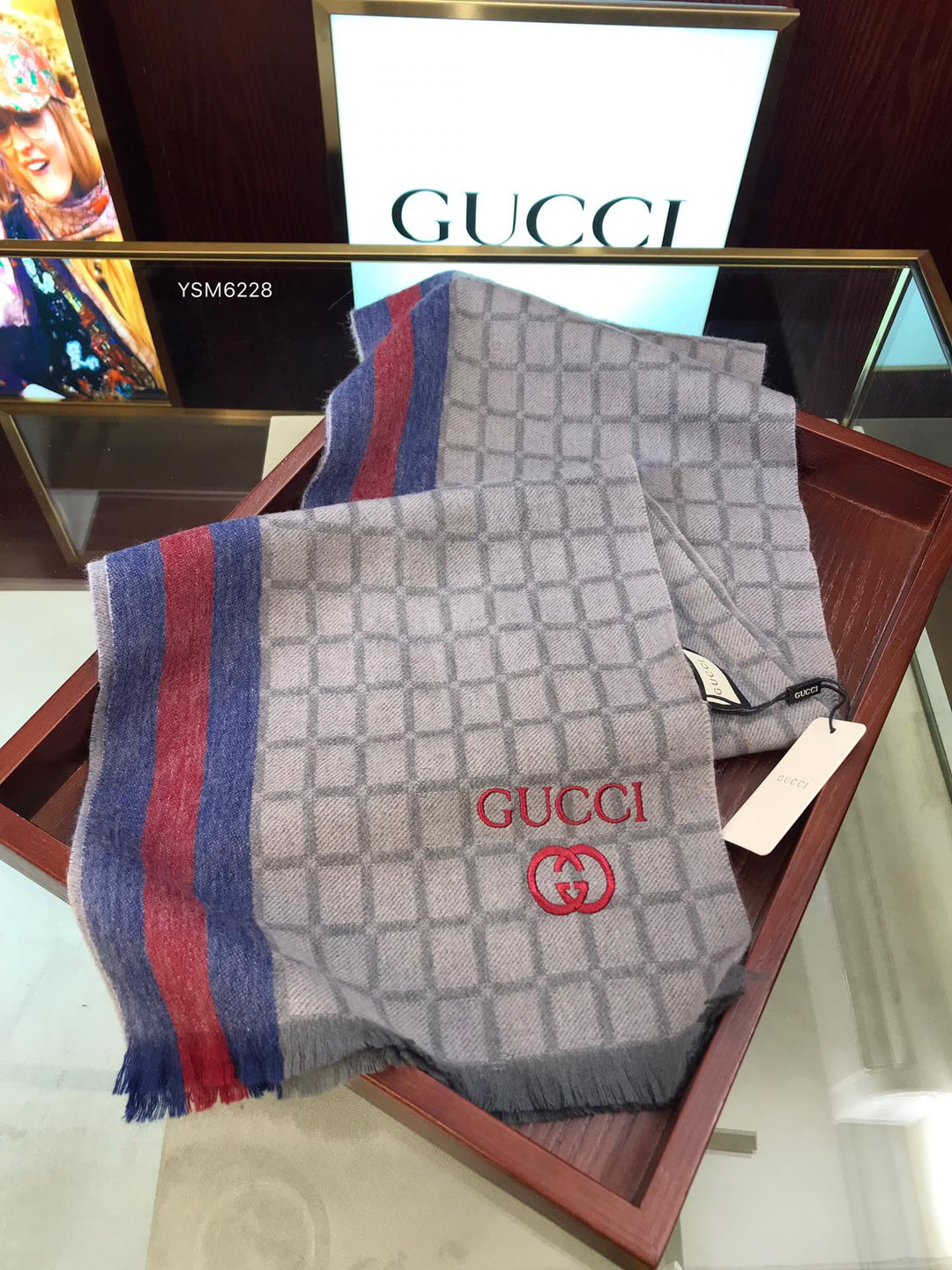fashion GG small square fall and winter scarf