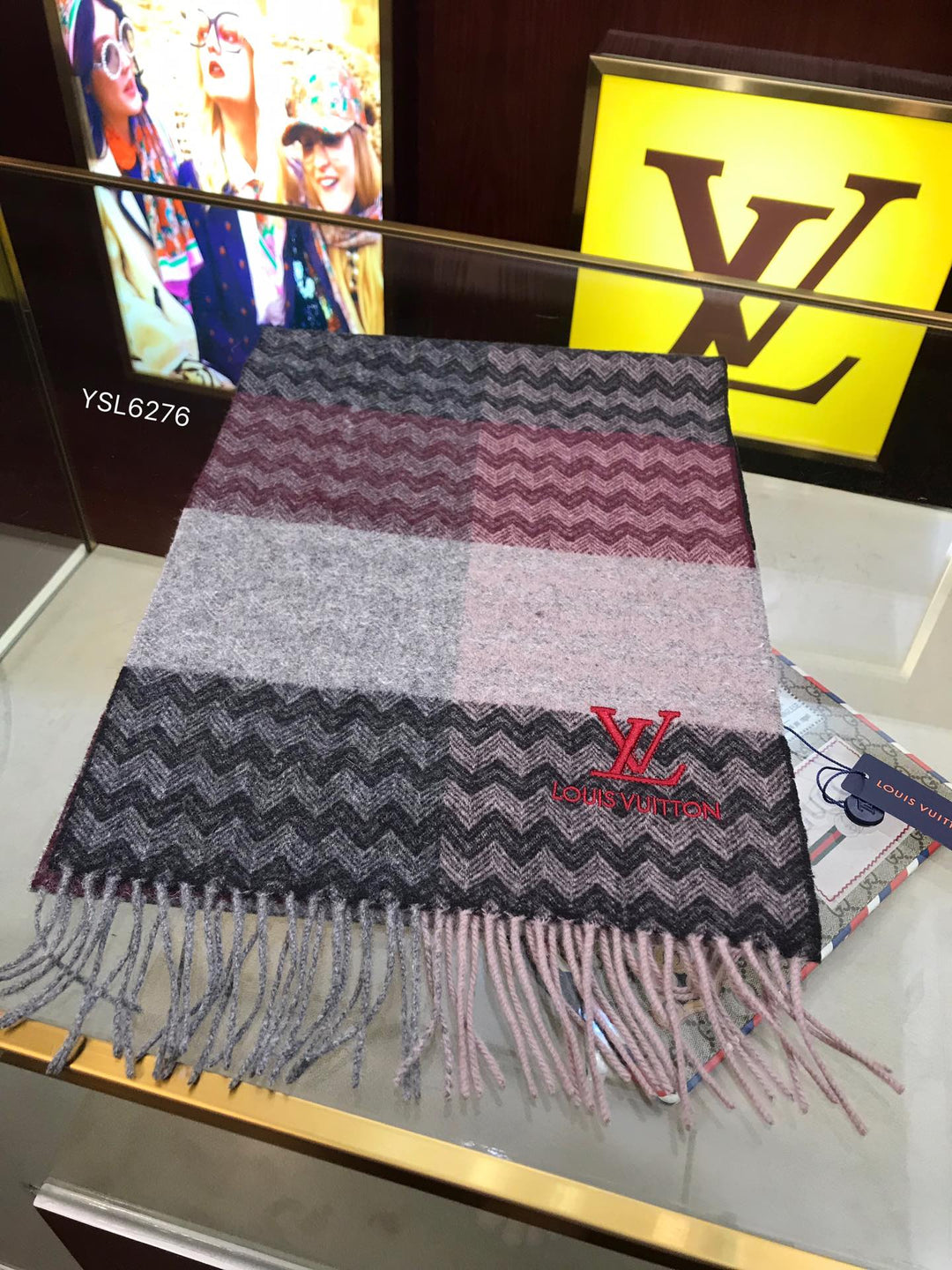 fashion fine embroidery fall and winter scarf
