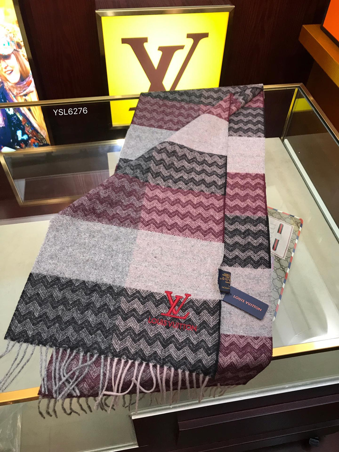 fashion fine embroidery fall and winter scarf
