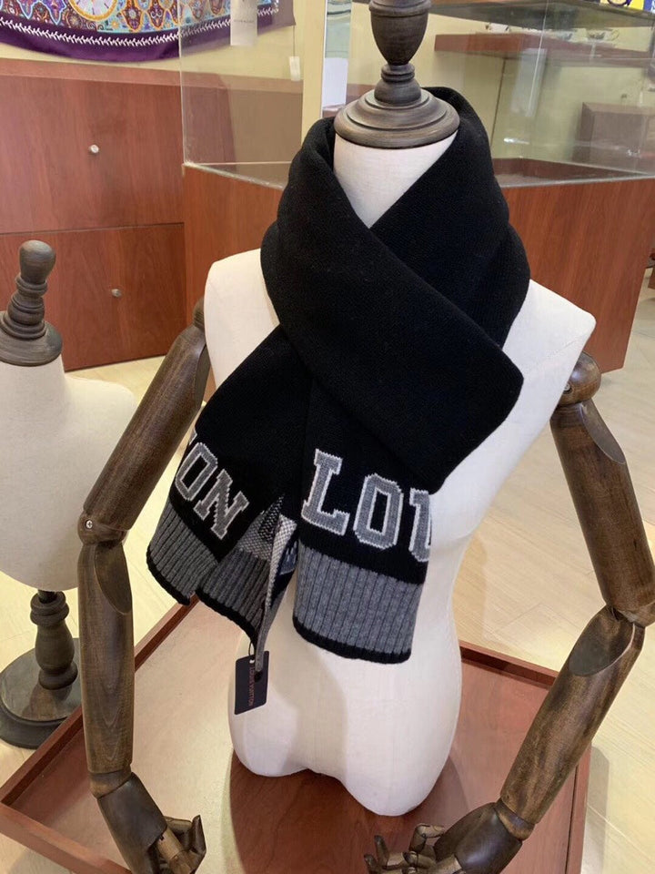 Fashion letter sport wool scarf