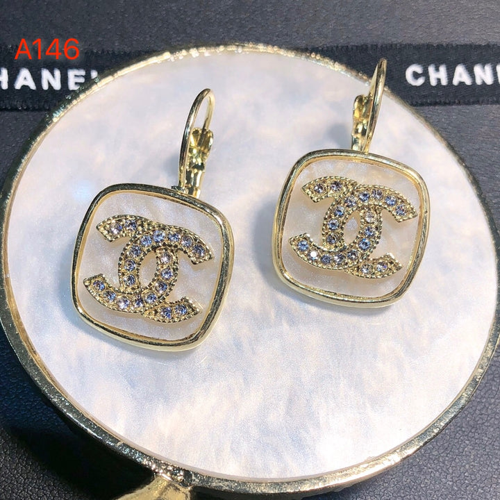 2 color rhinestone earrings