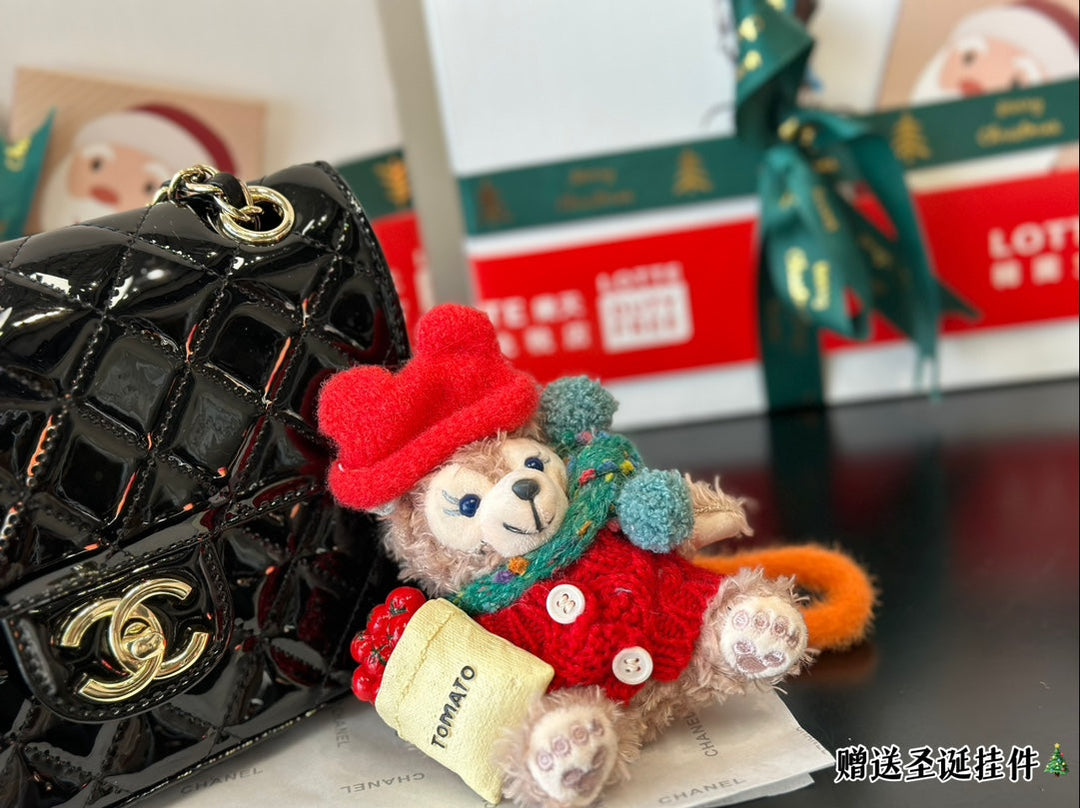3 Colors CC Patent Leather Small Square Bag