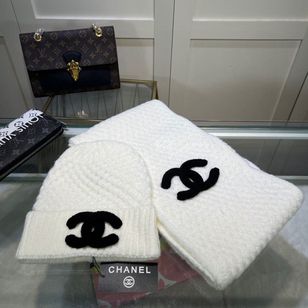 6 Colors Fashion CC Classic Set Hat ➕Scarf