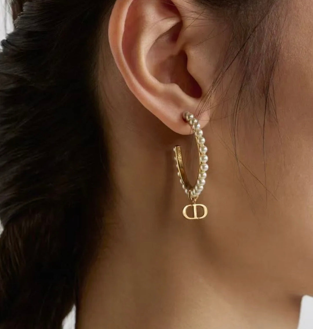 Fashion CD Star Pearl Earrings