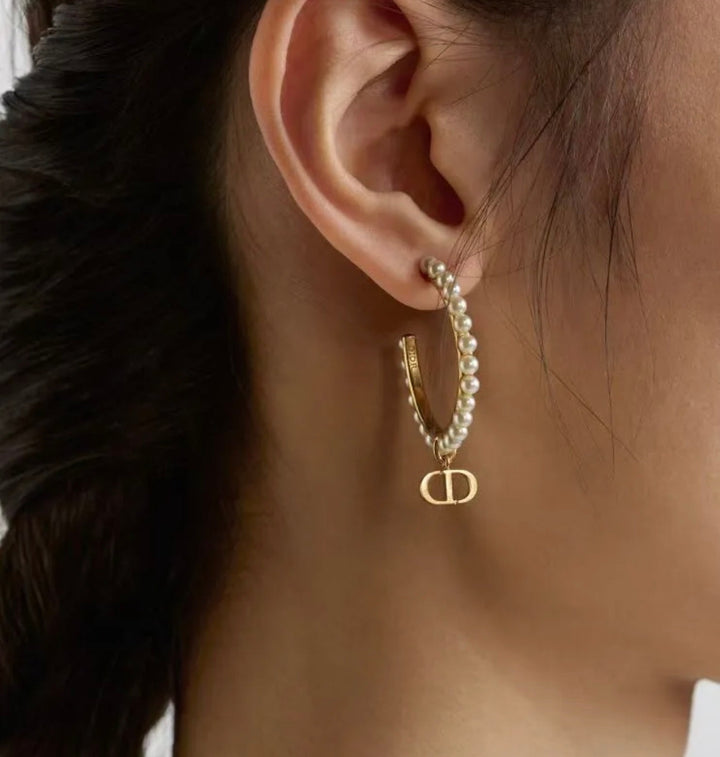 Fashion CD Star Pearl Earrings