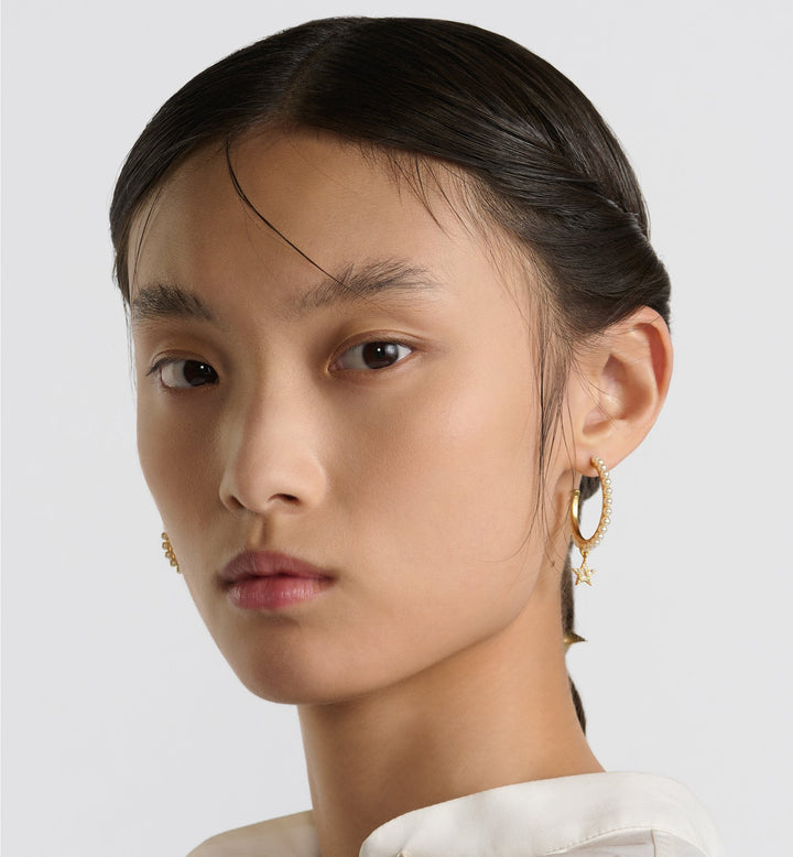 Fashion CD Star Pearl Earrings