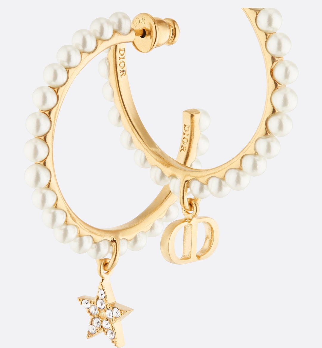 Fashion CD Star Pearl Earrings