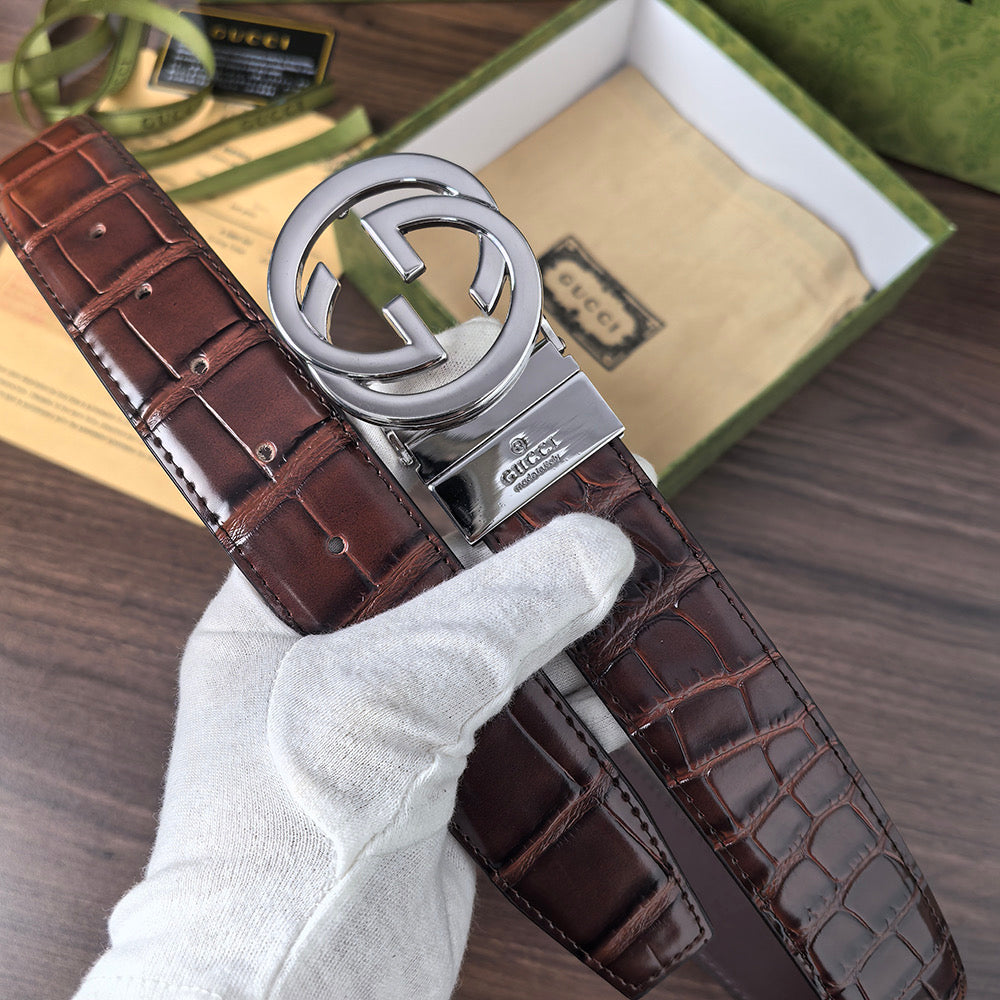 8 colors luxury GG crocodile print belt