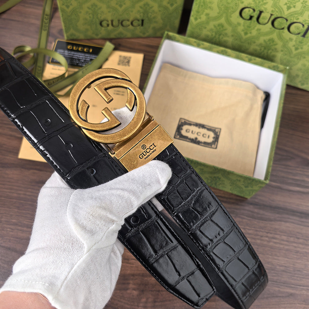 8 colors luxury GG crocodile print belt