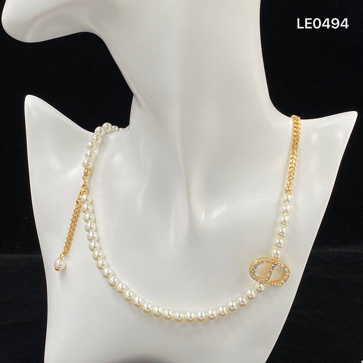 Luxury CC pearl necklace