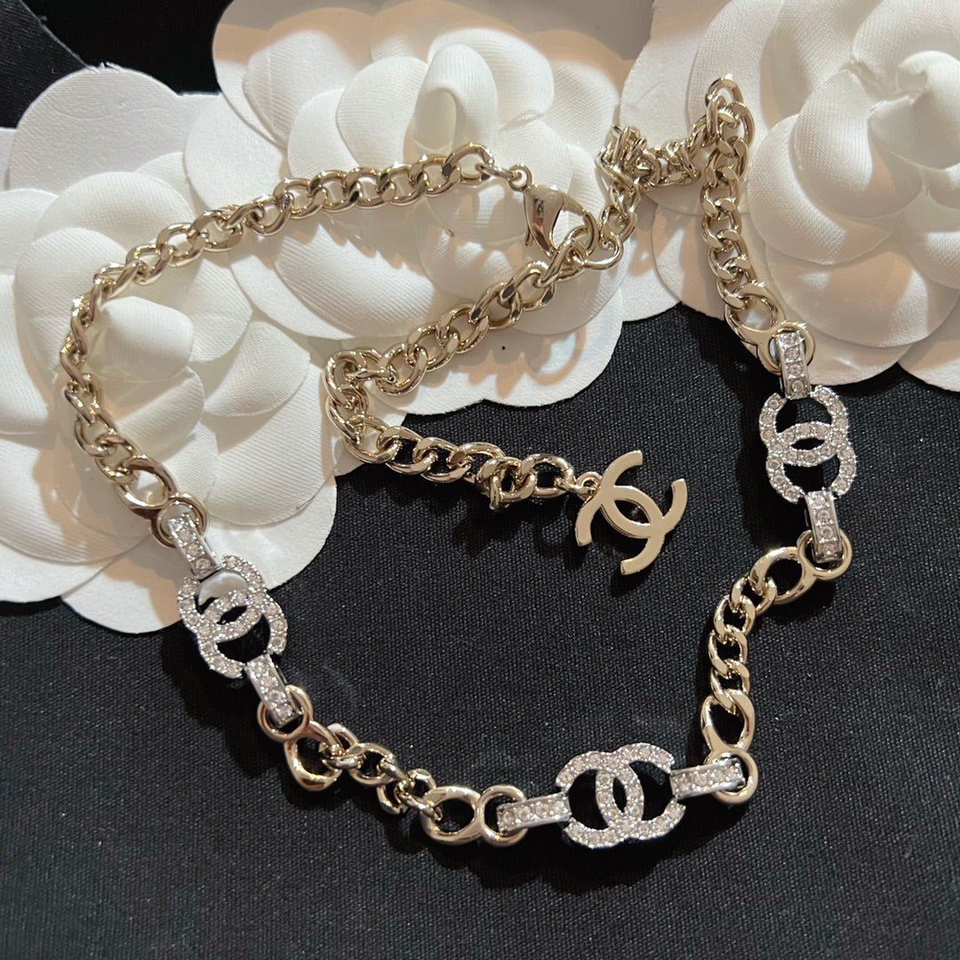 Luxury Two Color CC Necklace