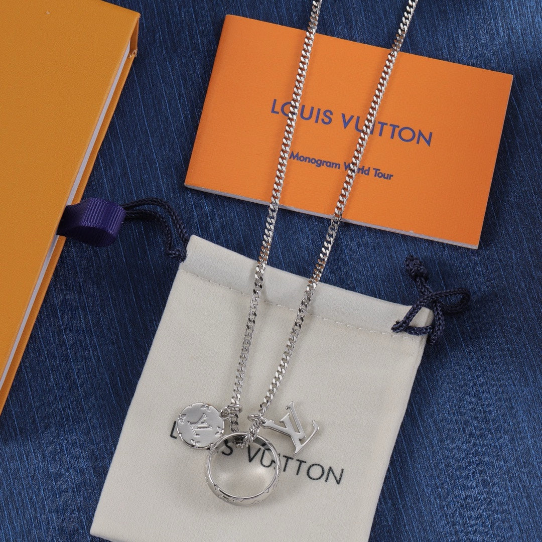 Two colors fashion old flower pendant sweater chain