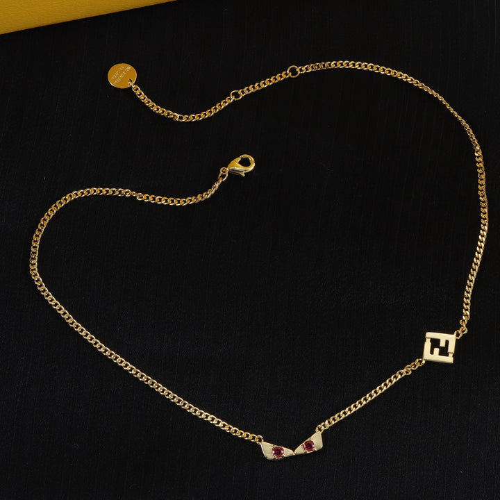 Luxury Double F Sweater Necklace