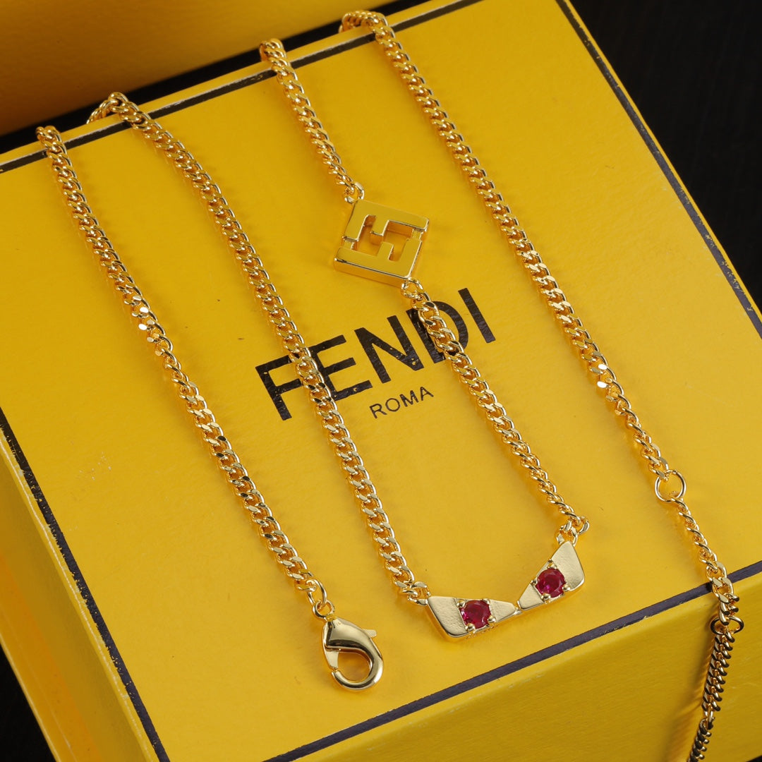 Luxury Double F Sweater Necklace