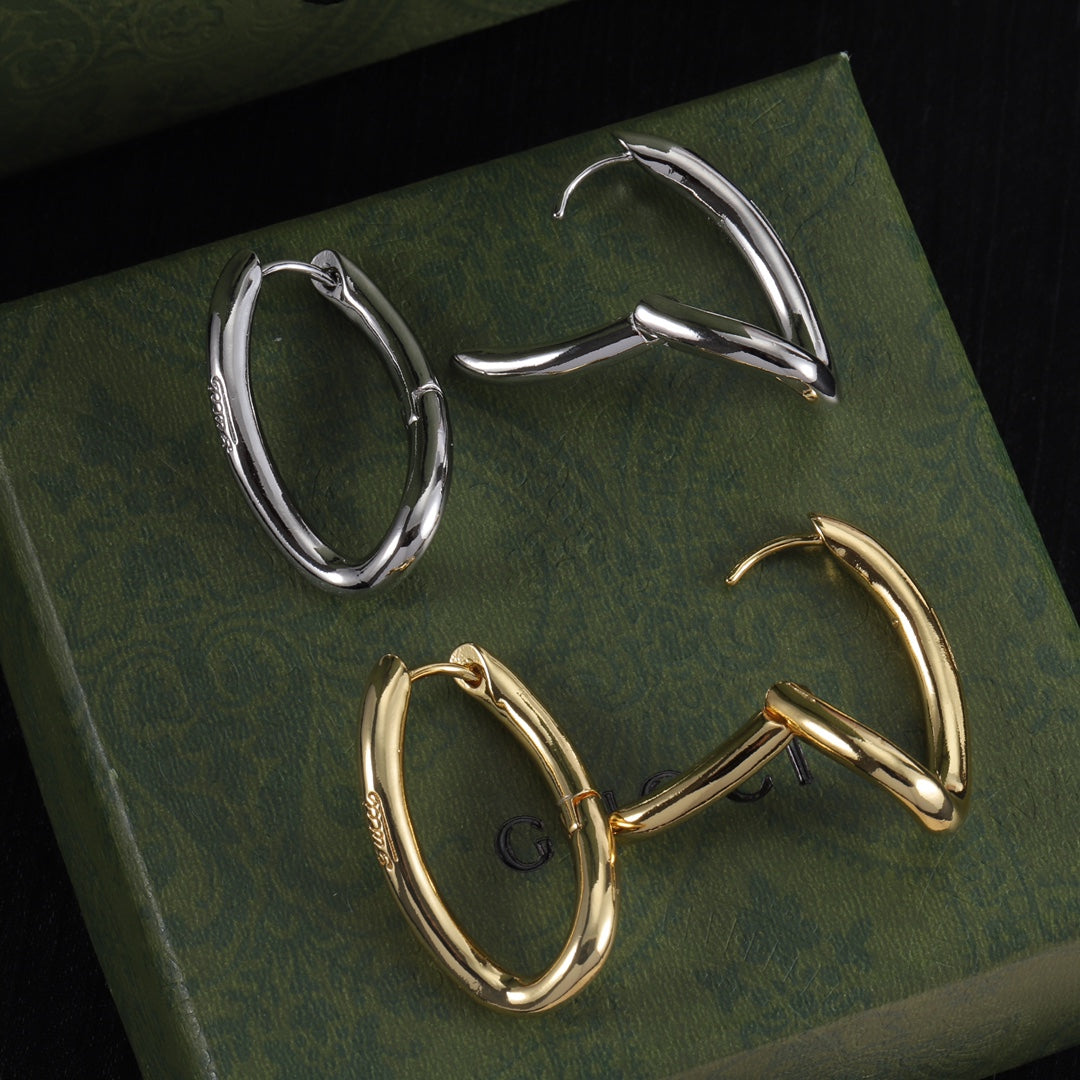 Two Color Twisted Irregular Earrings