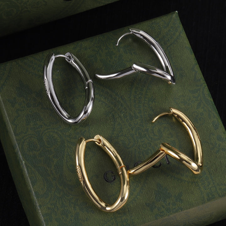 Two Color Twisted Irregular Earrings