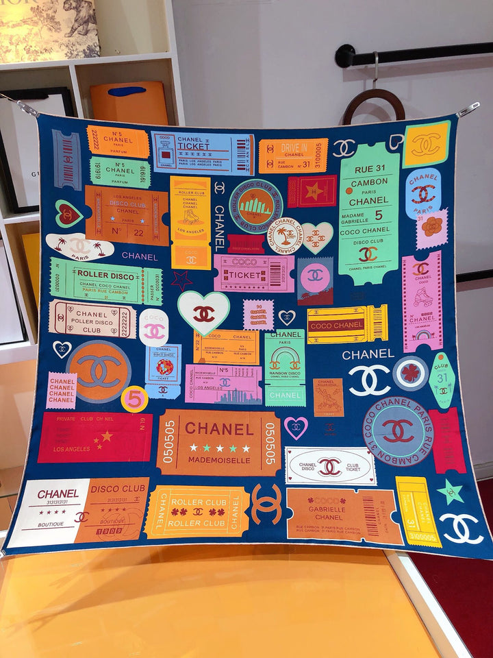 Classic CC Multi-Element Printed Square Towel