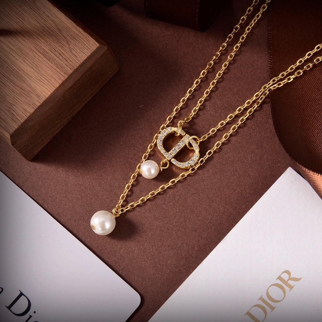 Luxury CD Double Layer Necklace