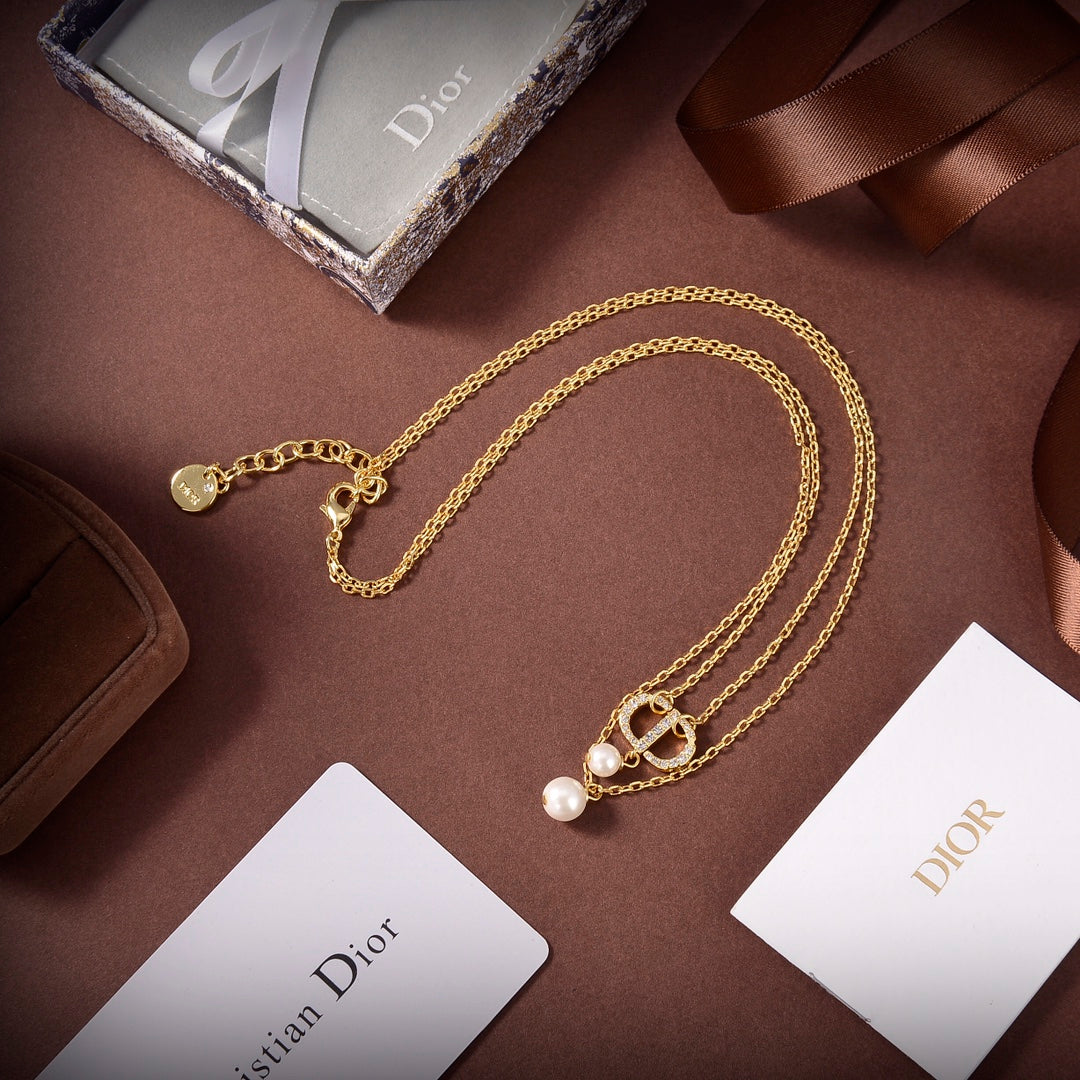 Luxury CD Double Layer Necklace