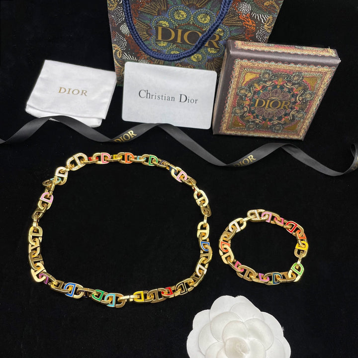 Luxury CD Color Necklace Bracelet