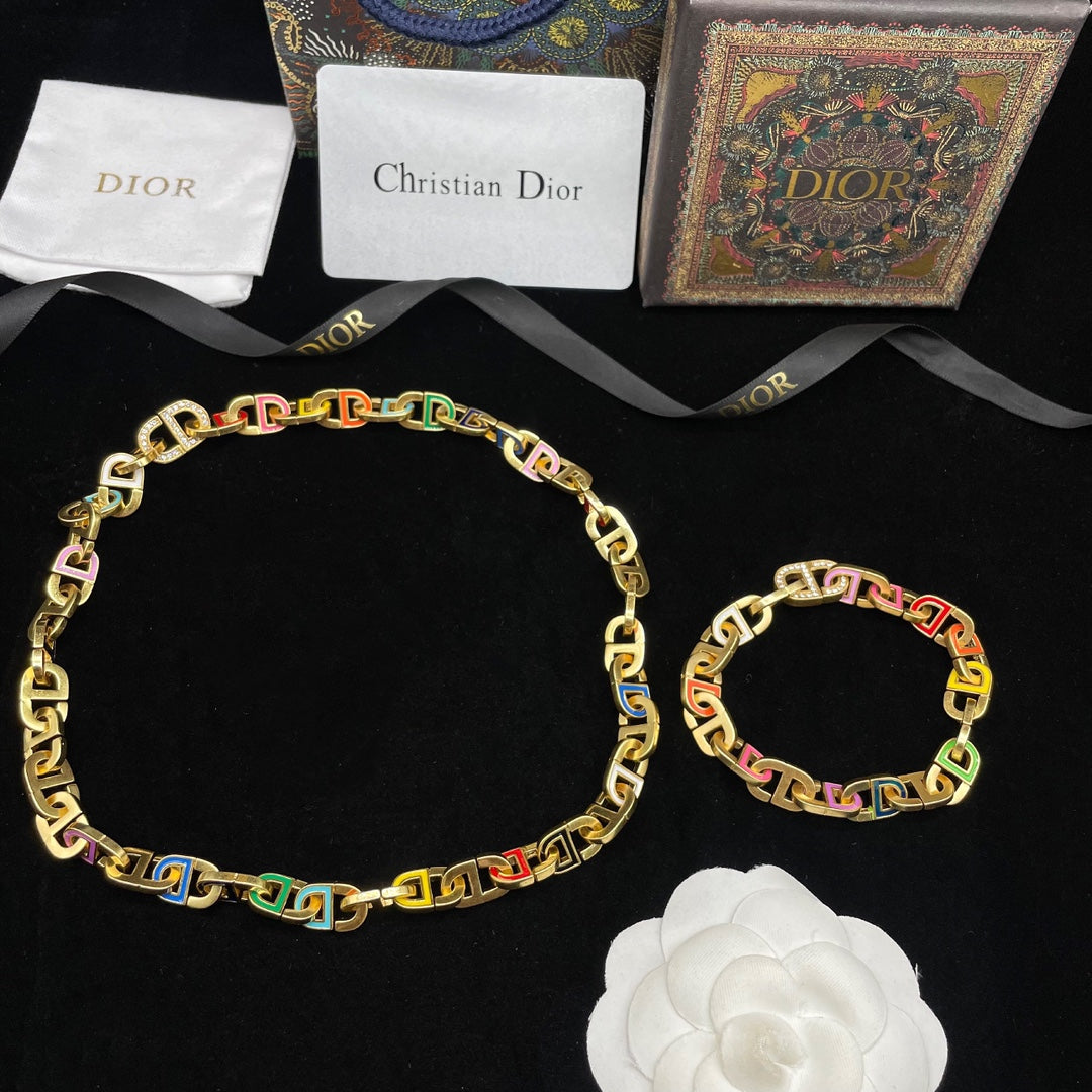 Luxury CD Color Necklace Bracelet