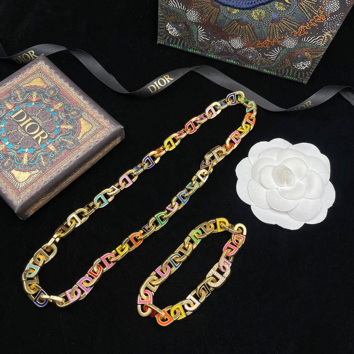 Luxury CD Color Necklace Bracelet